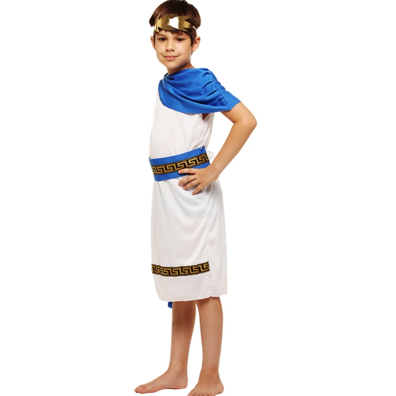 Для мальчиков греческий Король Косплей в римском стиле Детские костюмы Костюм