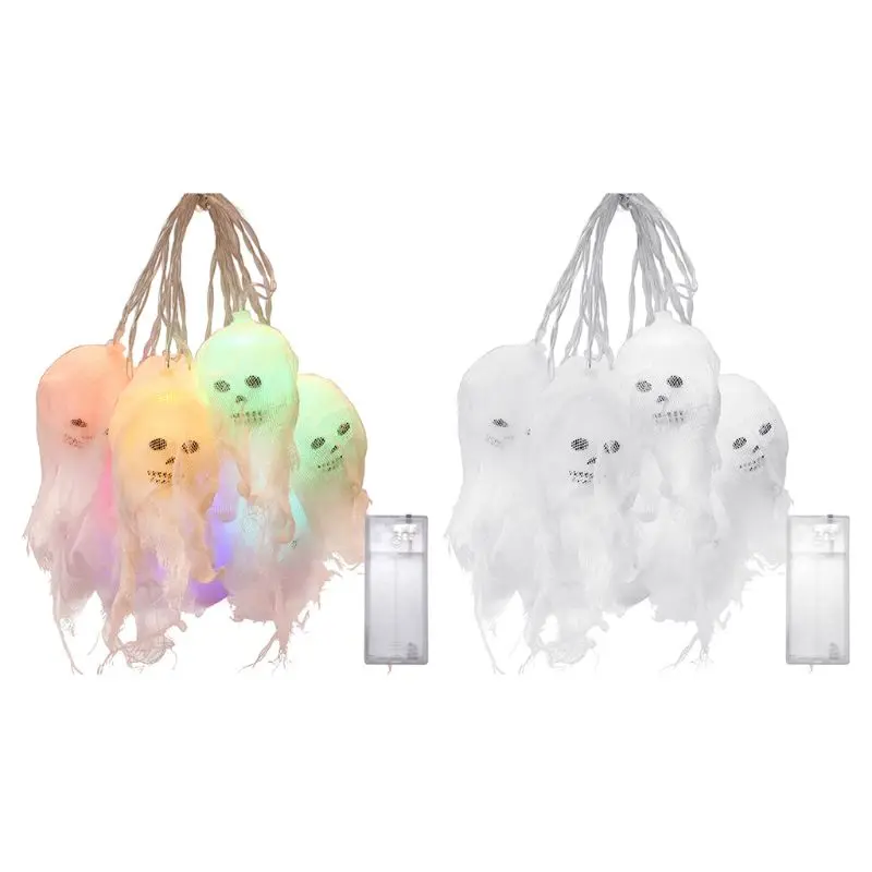 

2.5m 10 LEDs Halloween Skull Decorative String Lights Battery Powered Hanging