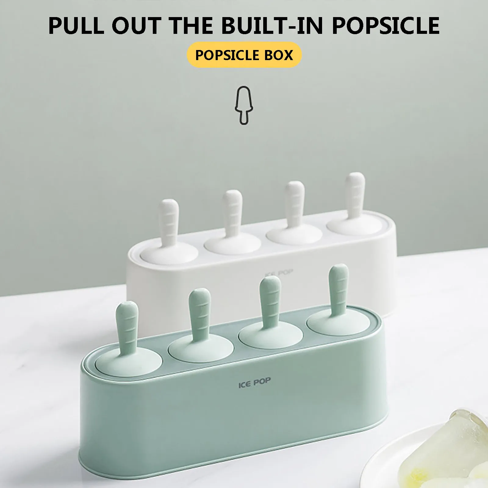 

Summer Jieshu Ice Box Silicone Mold Popsicle Box Creative DIY Ice Cream Mold Box Ice Maker Ice Cream Mold moldes de silicona