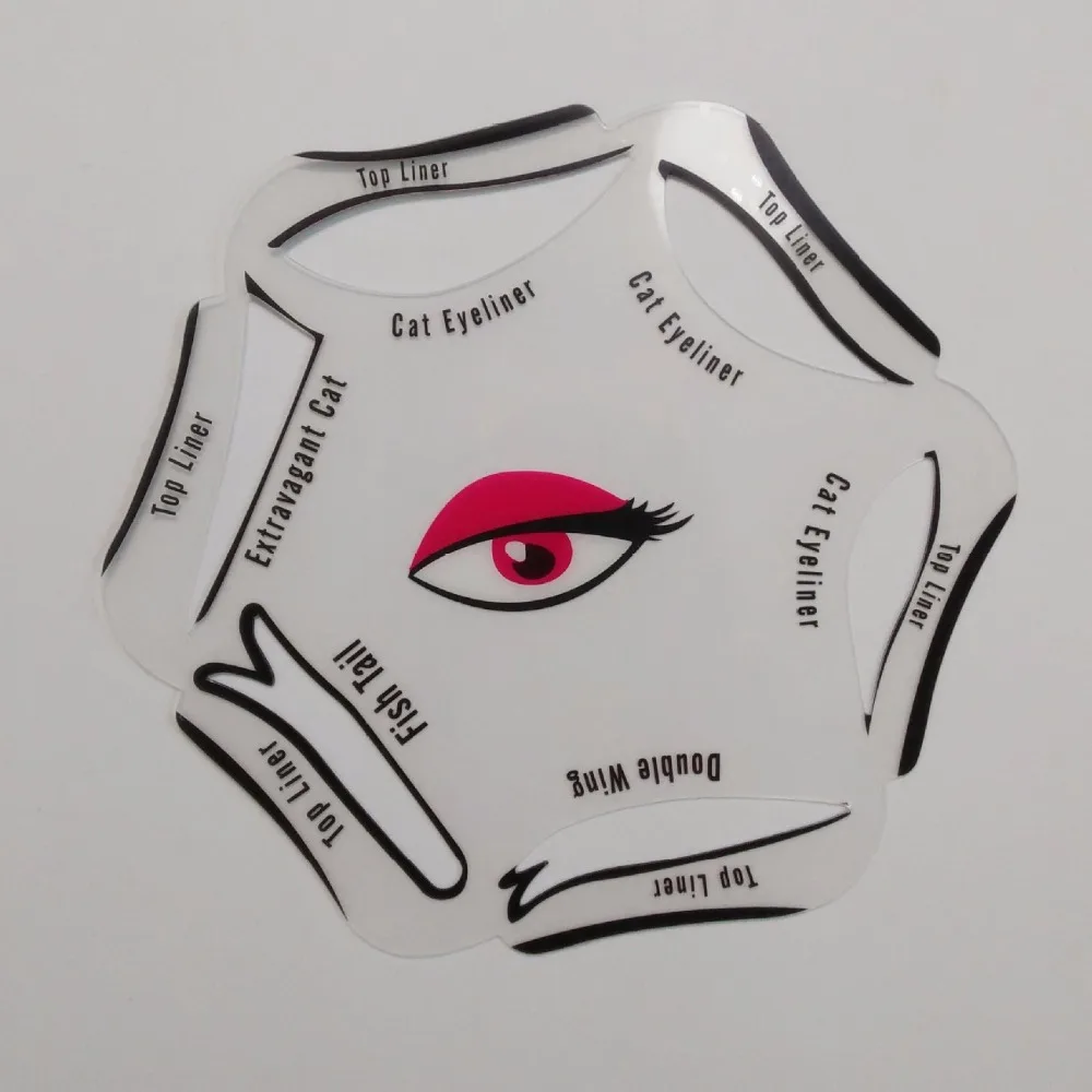 6 в 1 Подводка для глаз карандаш макияжа плантилла вкладыш шаблон Кот макияж