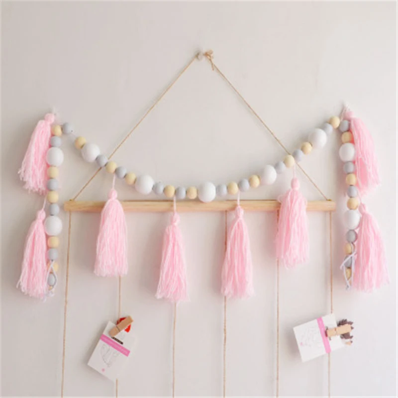 5 шт. бусины деревянные настенные подвесные детские комнаты скандинавские