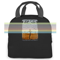 testament practice what you preach89 punk long new black style hipster women men portable insulated lunch bag adult