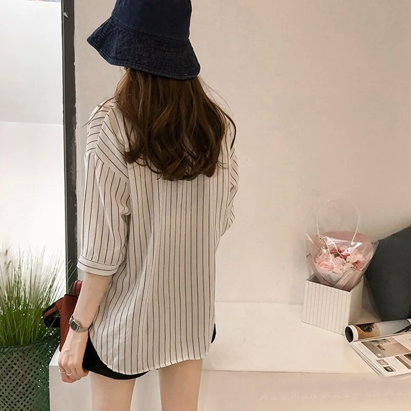 

2019 Summer Women Blouse Striped Casual Women Blouse Shirt Female Tops Blusas Rk