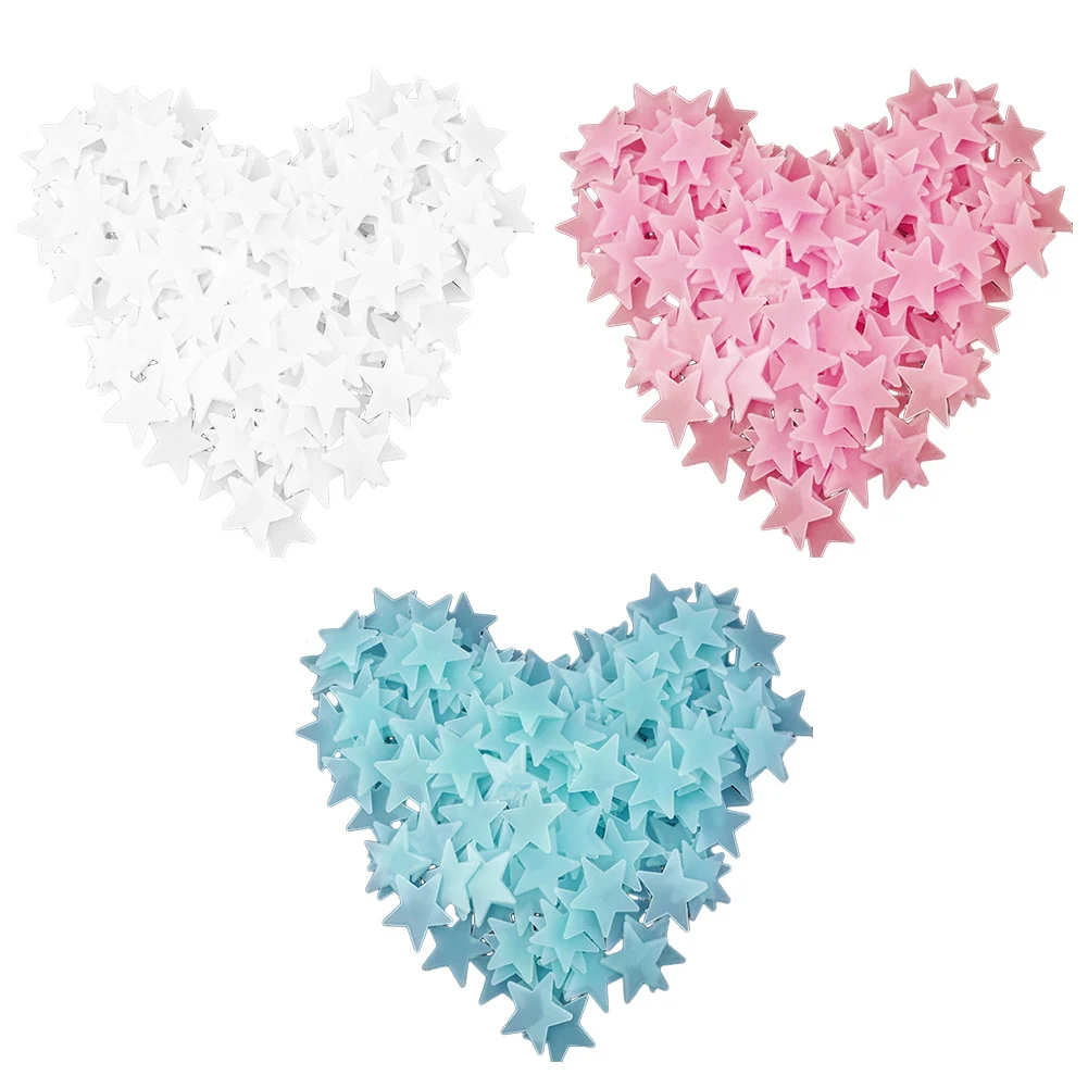 100 шт. настенные наклейки светится в темноте украшение для спальни дома цветные