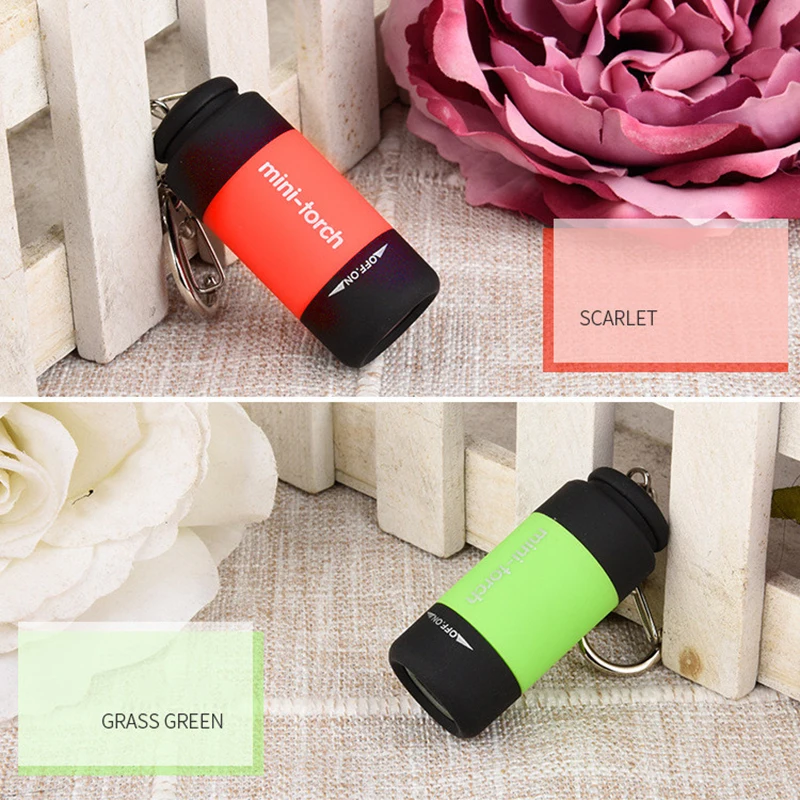 Новинка миниатюрный светодиодный водонепроницаемый брелок фонарик с USB-зарядкой