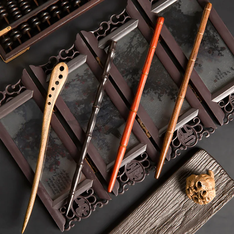 Модные резные сплава древесины шпильки для волос женщин винтажный дворцовый