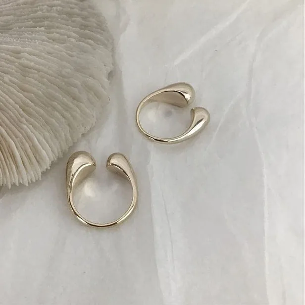 Минималистичные двойные купольные кольца для женщин готические геометрические