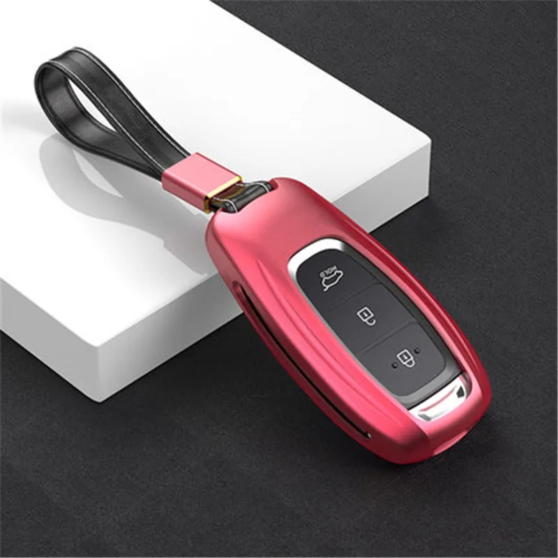 Чехол для автомобильного ключа из цинкового сплава Hyundai i30 Ix35 Solaris Azera Elantra Grandeur Ig