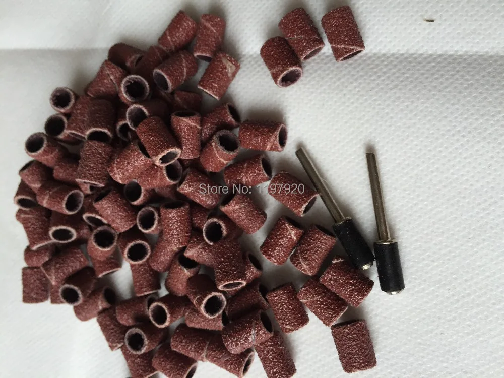 

Fixmee 100Pcs Set 6.35mm Sanding Bands Sleeves and 2 Mandrels F DREMEL and Rotary Tools