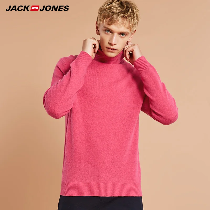 JackJones осень и зима мужской чистый цвет с высоким воротом шерстяной свитер | 218425519|