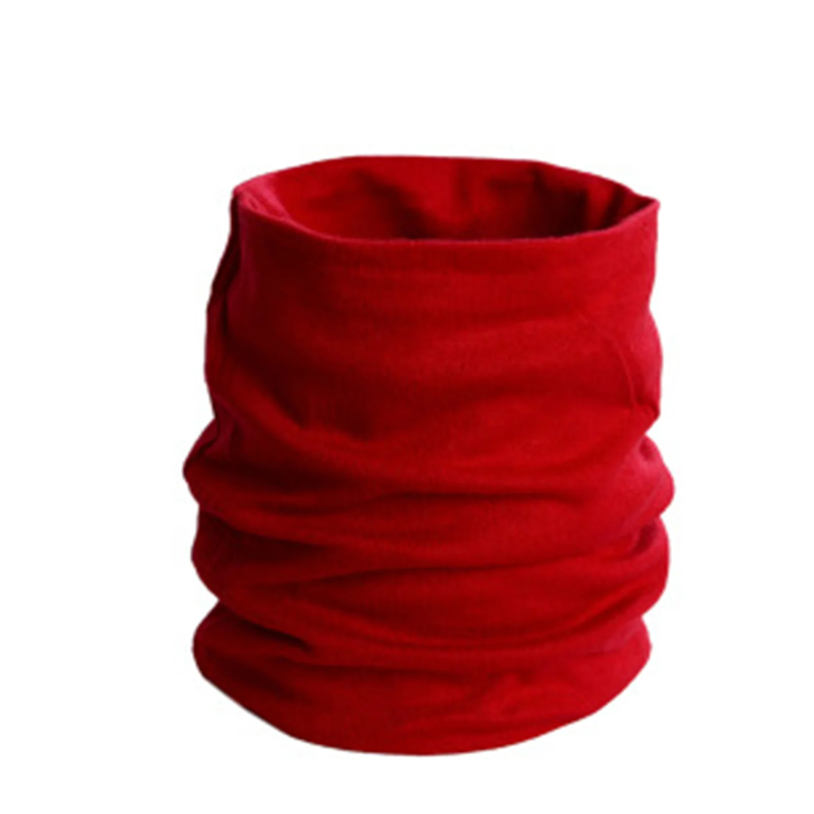 

Winter Neck Warmer Gaiter Soft Cotton Lined Pure Color Knit Circle Scarf Windproof for Women Men NYZ Shop