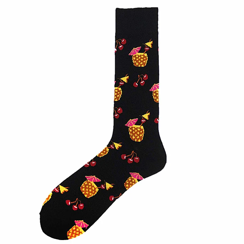 Пара хлопковых носков для весны осени и зимы мороженое ананас авокадо перья