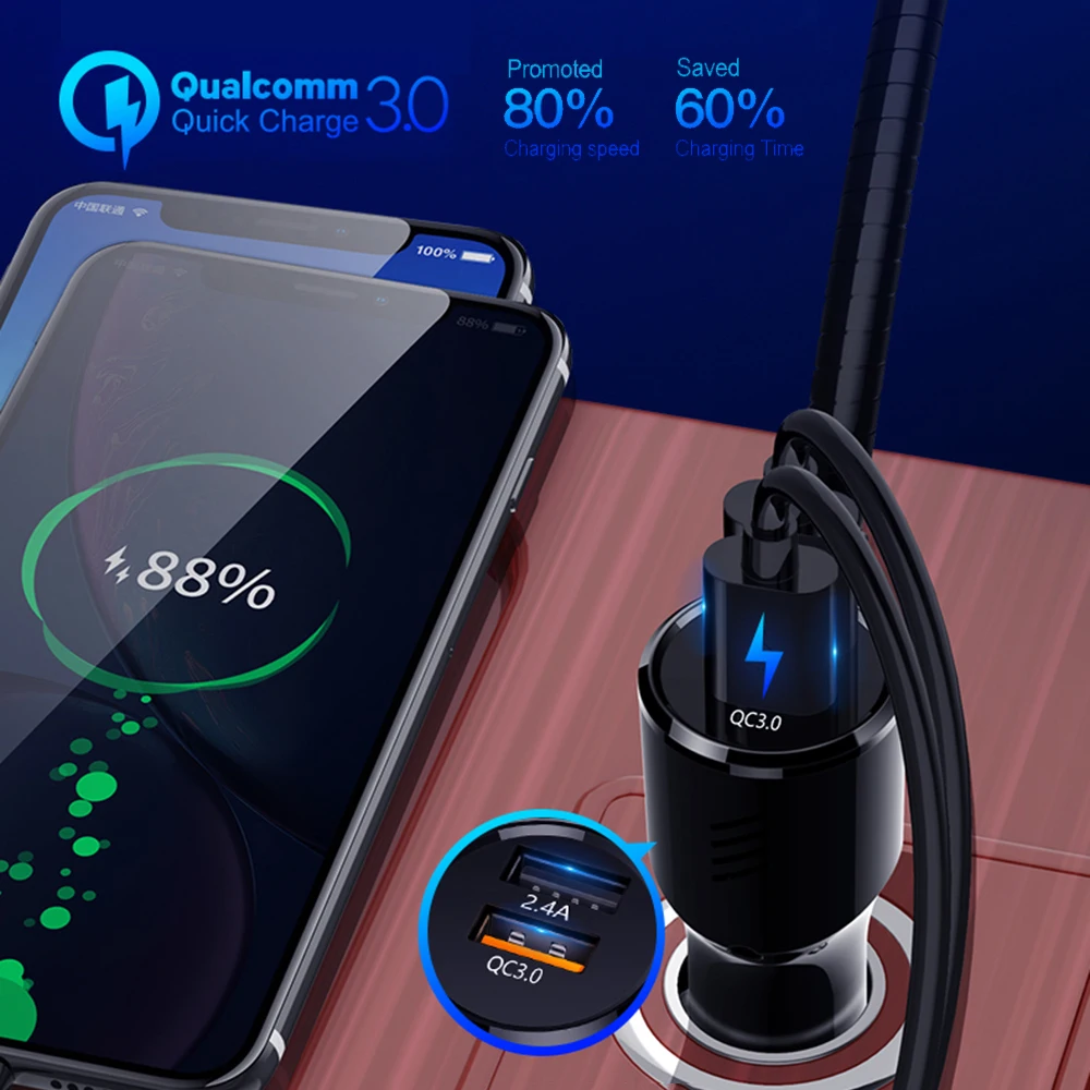 JINSERTA QC3.0, зарядное устройство, режим эквалайзера, автомобильный Bluetooth 5,0, fm-передатчик, громкая связь, 1,77 дюймов, TFT цветной экран, автомобильный комплект, поддержка AUX/TF/U диска
