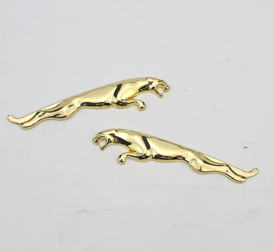 1 Pair Car Styling Metal Leopard Logo Emblem body Side Fender Sticker Auto Badge Decal for Jaguar XE XF XJ XJR XFR XJS XJL | Автомобили и