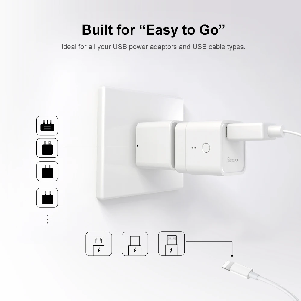 Беспроводной USB смарт адаптер Sonoff Micro 5 В гибкие и портативные устройства через