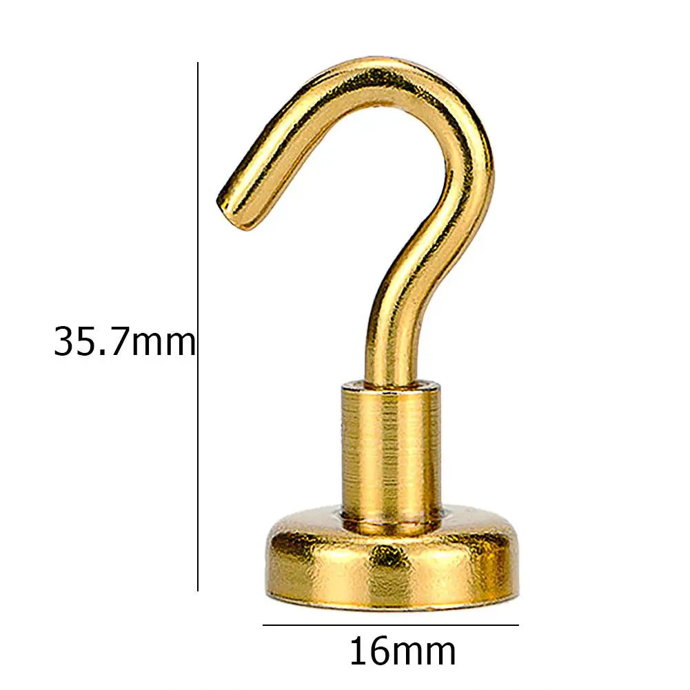

5pcs Super Strong Neodymium Iron Boron Magnetic Hook Round Magnet Holder Home Improvement Multifunctional Hook