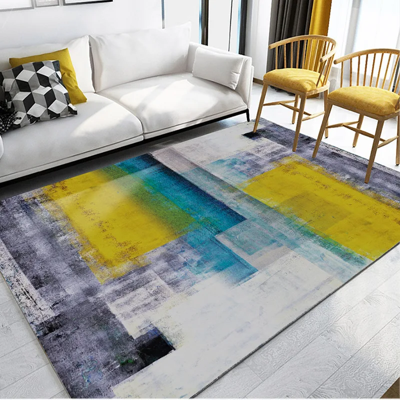 

Geometric Nordic Abstract Living Room Carpet Modern Minimalist Bedroom Mat Kitchen Bedroon Bath Floor Mats Home Entrance Rugs