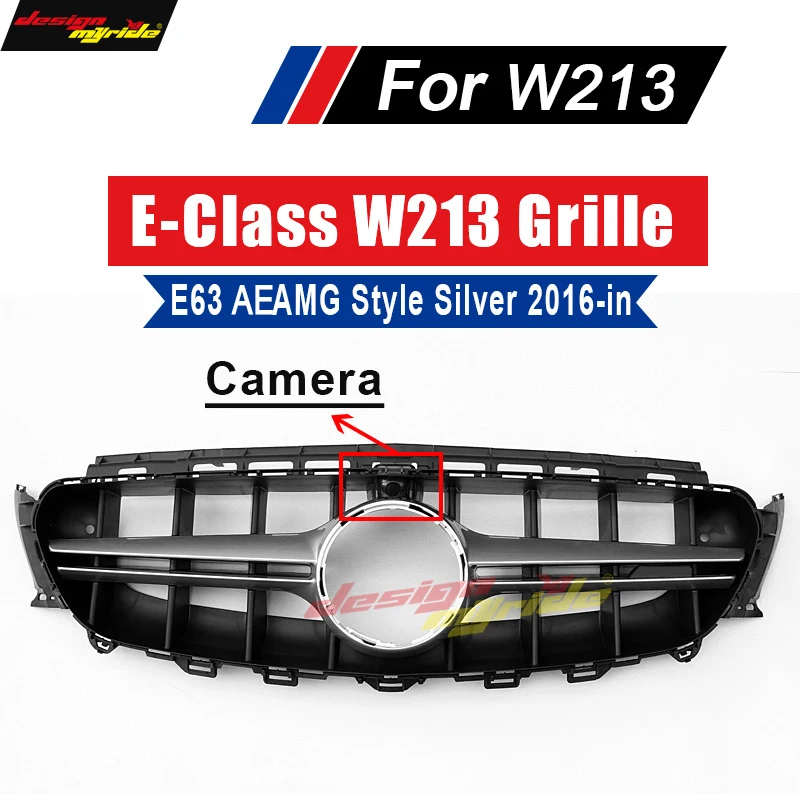 W213 решетка AEAMG стиль с камерой спортивный бампер для E-Class E63 E200 E250 E300 E350 E400 E500 ABS