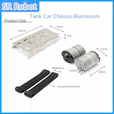 

Shock Absorber Tank Car Chassis Aluminum Alloy Absorption Suspension System Frame Metal Wheel High Torque Motor For Arduino DIY