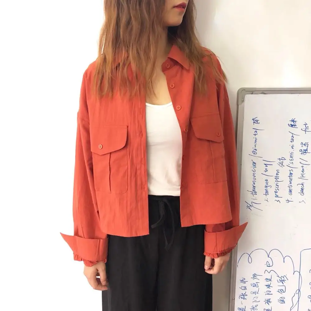Весенне-летний винтажный хлопковый офисный Женский блейзер с длинным рукавом
