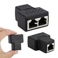1 to 2 ways network connector network cable female distributor ethernet network rj45 splitter extender plug adapter c for laptop