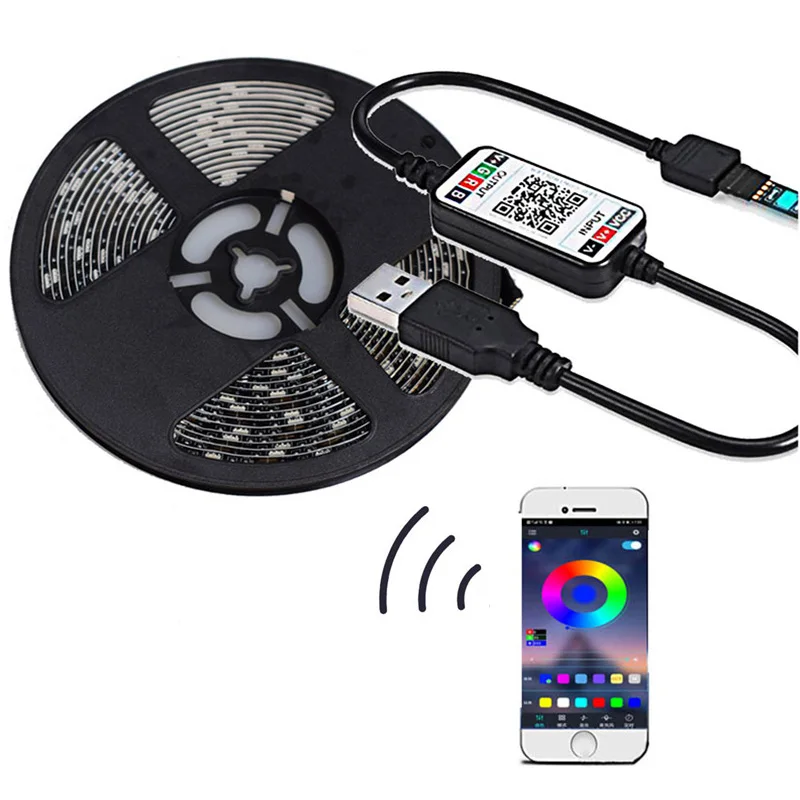 

3 Meters LED Strip Light Bluetooth APP Control Backlight for TV SMD5050 5V USB RGB Tape Lamp For TV Background Room Decorations