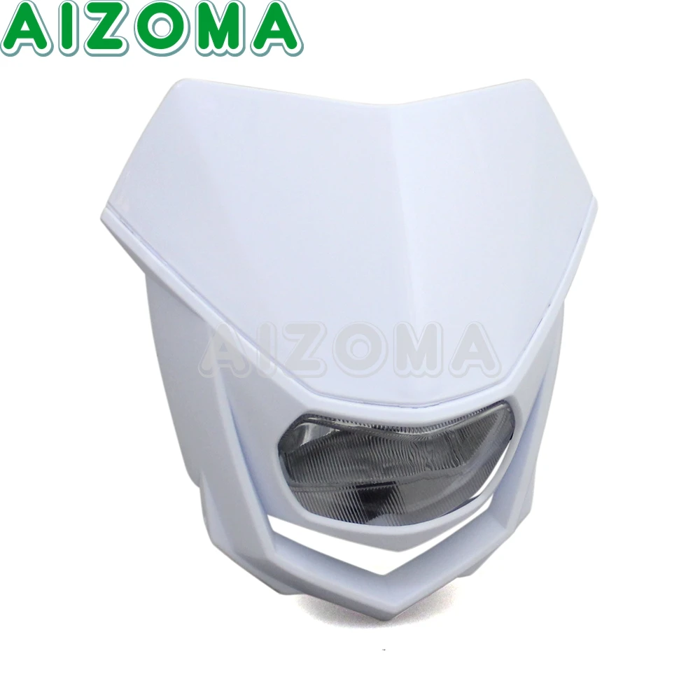 Универсальная маска для мотоциклетных фар белая внедорожников Yamaha Kawasaki Enduro |