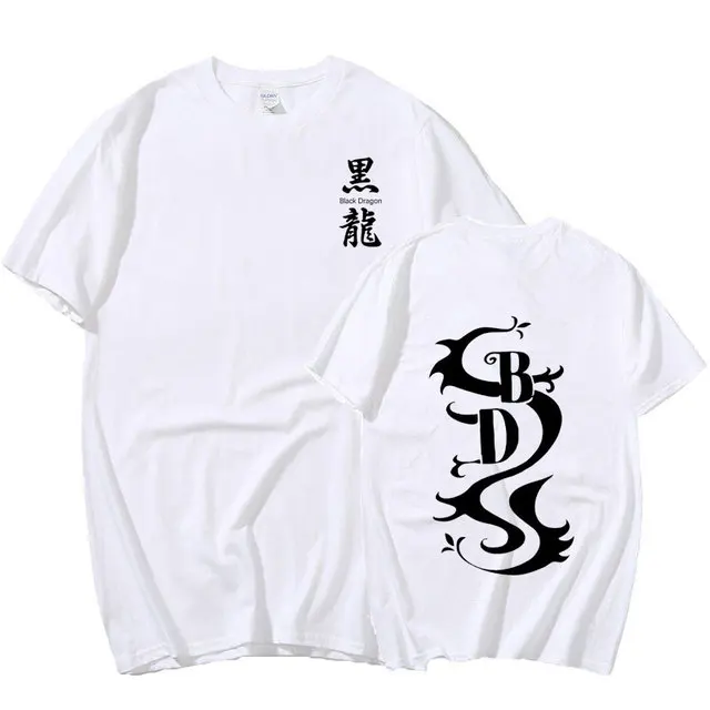 

Japanese Anime Tokyo Revengers Black Dragon T Shirt Men Harajuku Summer Tops Tokyo Women's loose Tees Cartoon Unisex T-shirt