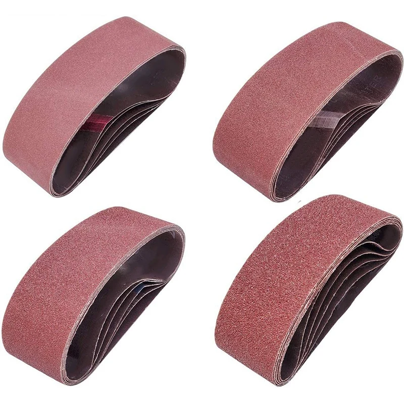 

20 PCS 3X21 Inch Abrasive Sanding Belts - 5 Each Of 40 80 120 240 Grit Aluminum Oxide Sanding Belts for Belt Sander