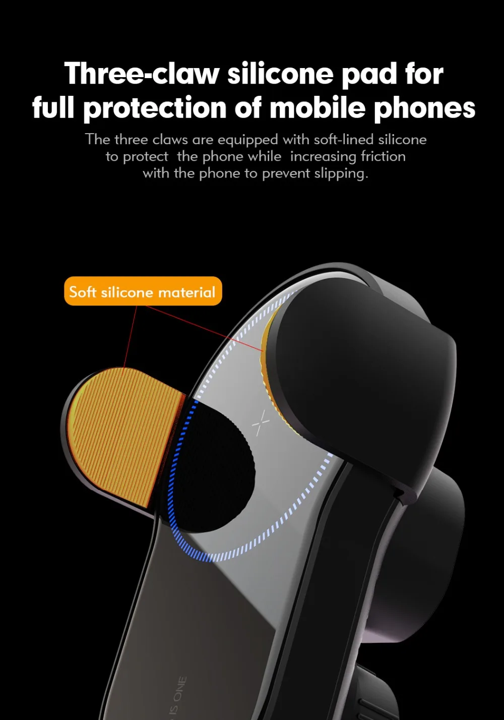 15 Вт Быстрое Qi автомобильное беспроводное зарядное устройство для iPhone X Samsung Xiaomi 9 крошечное автоматическое зажимное Беспроводное зарядное устройство вентиляционное отверстие Автомобильный держатель для теле