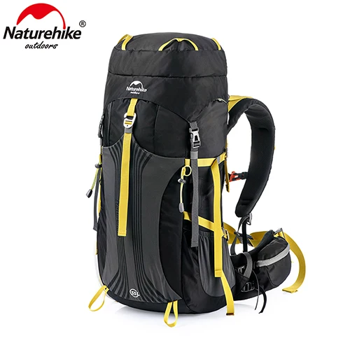 Naturehike 55L 65L Рюкзак Профессиональная походная сумка с подвеской система NH16Y065-Q - Цвет: 65L black