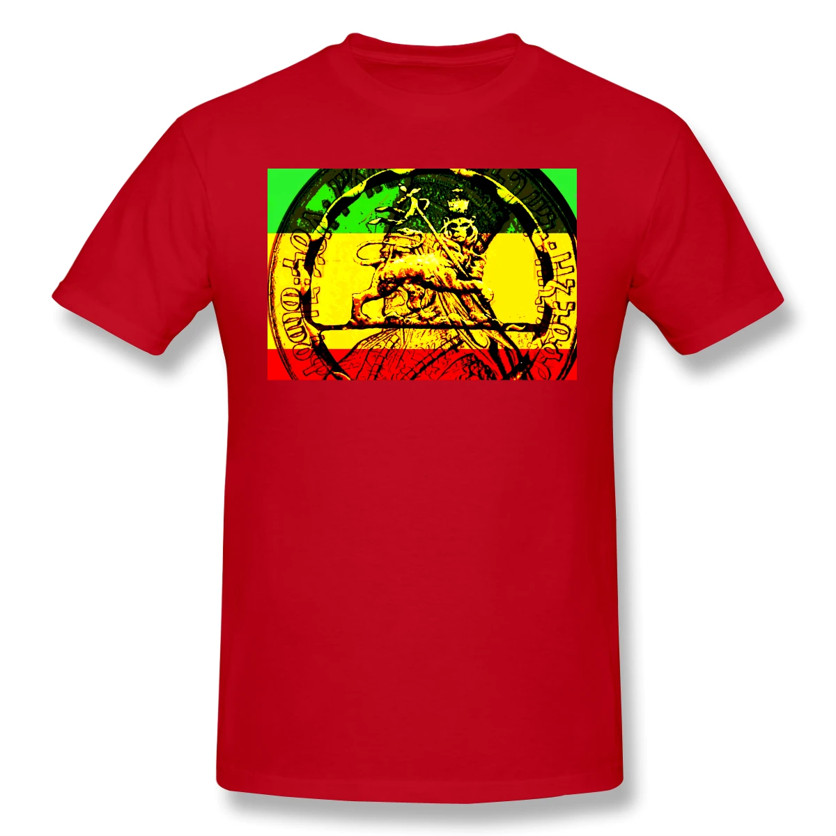 Футболка Rasta Lion Of juah Мужская базовая короткий рукав рубашка R321 США размер | одежда