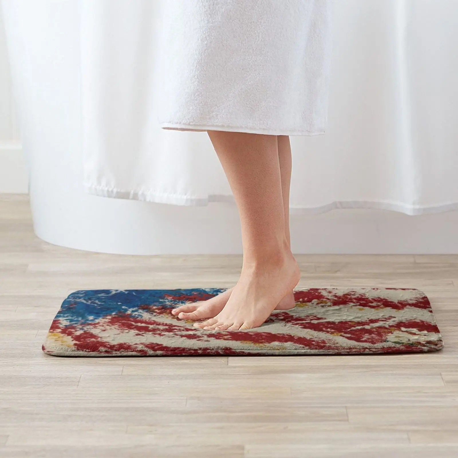 Red White And Blue! Mat Rug Carpet Anti-Slip Bedroom Entrance Door Courtmrowe Cmrowe Designs Courtney Rowe Usa | Дом и сад