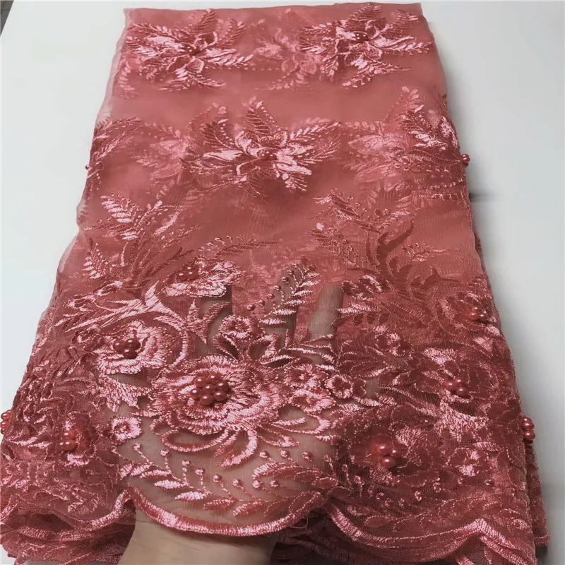 Вышитые сетчатые кружевные ткани 2020 бусины классический дизайн африканская