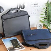 waterproof business briefcase a4 document storage bag mens large capacity workbag office travel cell phone card organize tote