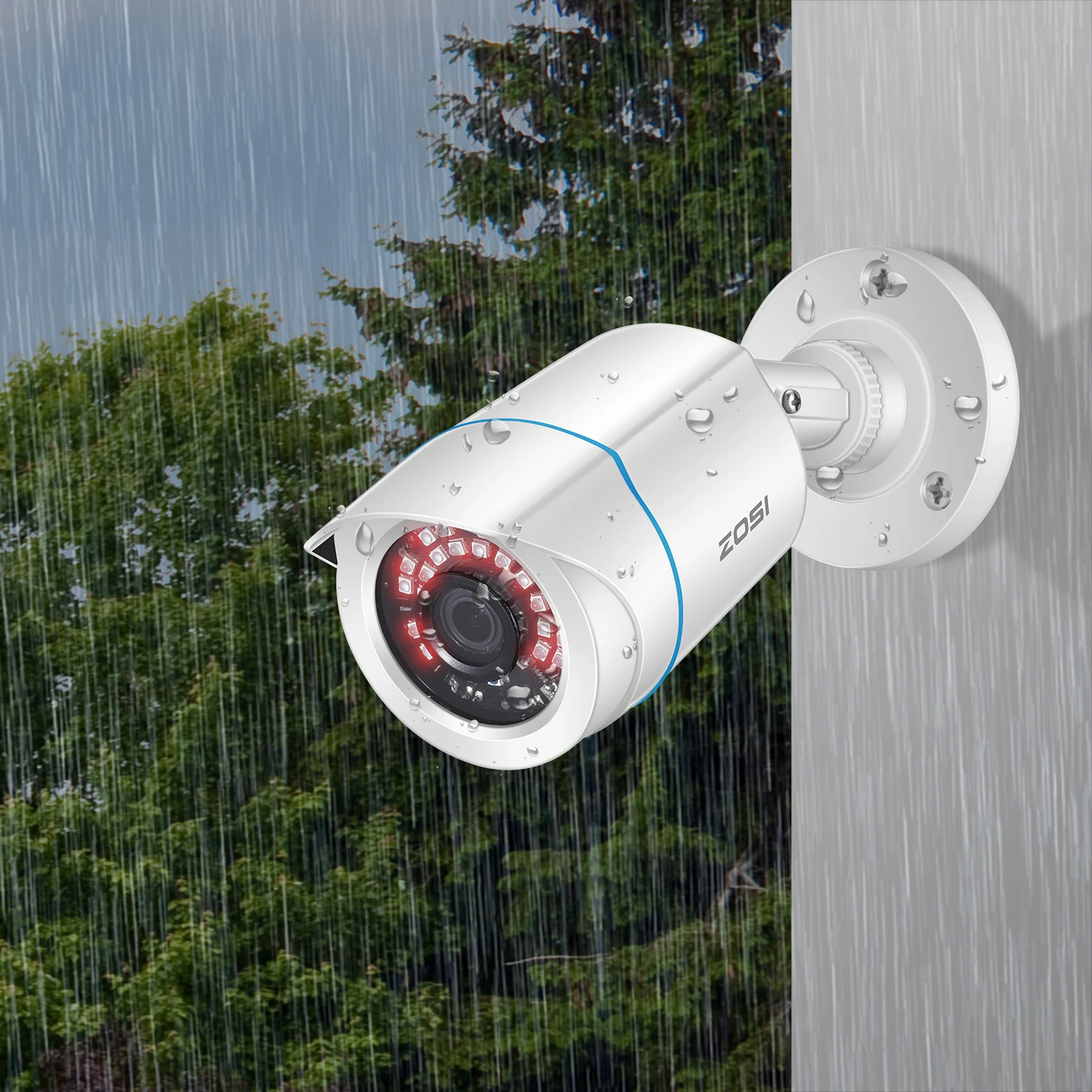 ZOSI 1080P TVI CCTV ночного видения, уличная видеокамера, водонепроницаемая, для наружного видеонаблюдения, камера безопасности для DVR