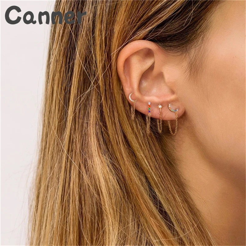 Женские серьги-подвески из серебра 925 пробы с фианитами | Украшения и аксессуары