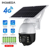 inqmega 4g sim solar camera with solar panel 5m extension cable camera supports infrared detection ip66 waterproof