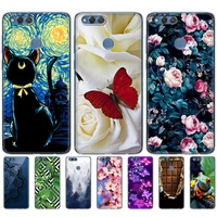 cover phone case for huawei honor 7x soft tpu silicone back cover 360 full shockproof painting coque clear