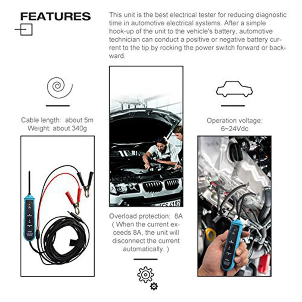 Автомобильный тестер электрических замыканий инструмент обнаружения
