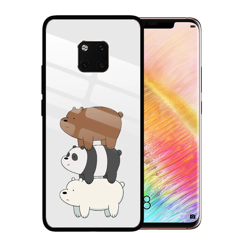 Чехлы из закаленного стекла для Huawei Mate 30 Pro 20 Lite 10 20X Мультяшные милые