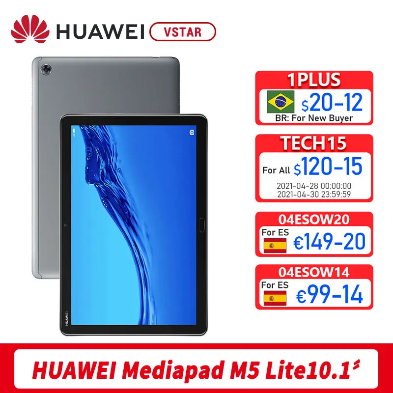 Глобальная Версия Оригинал HUAWEI Mediapad M5 Lite Wi Fi (BAH2 W19) планшетный ПК 10 1 дюймов 4 Гб 64