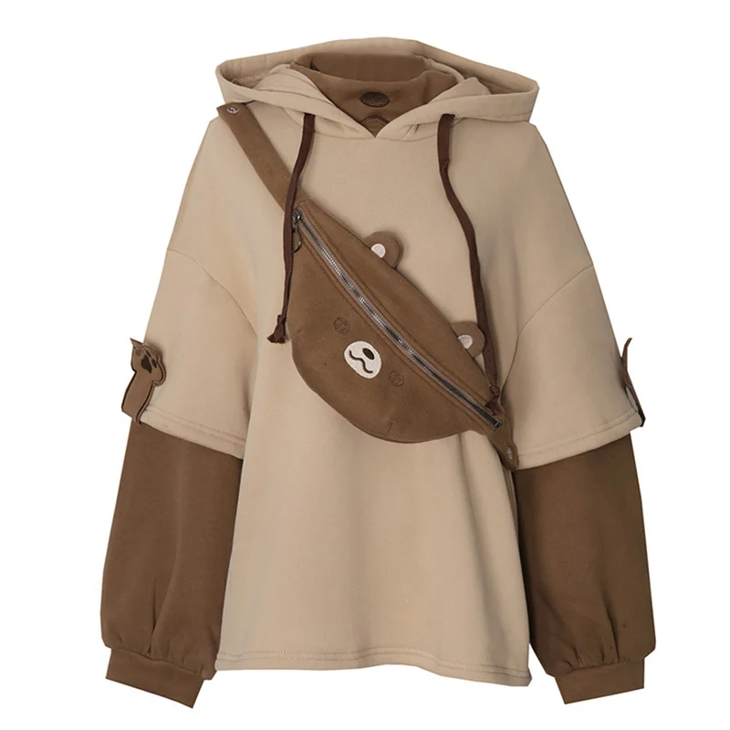 

Женская толстовка в стиле аниме, с длинным рукавом и круглым вырезом