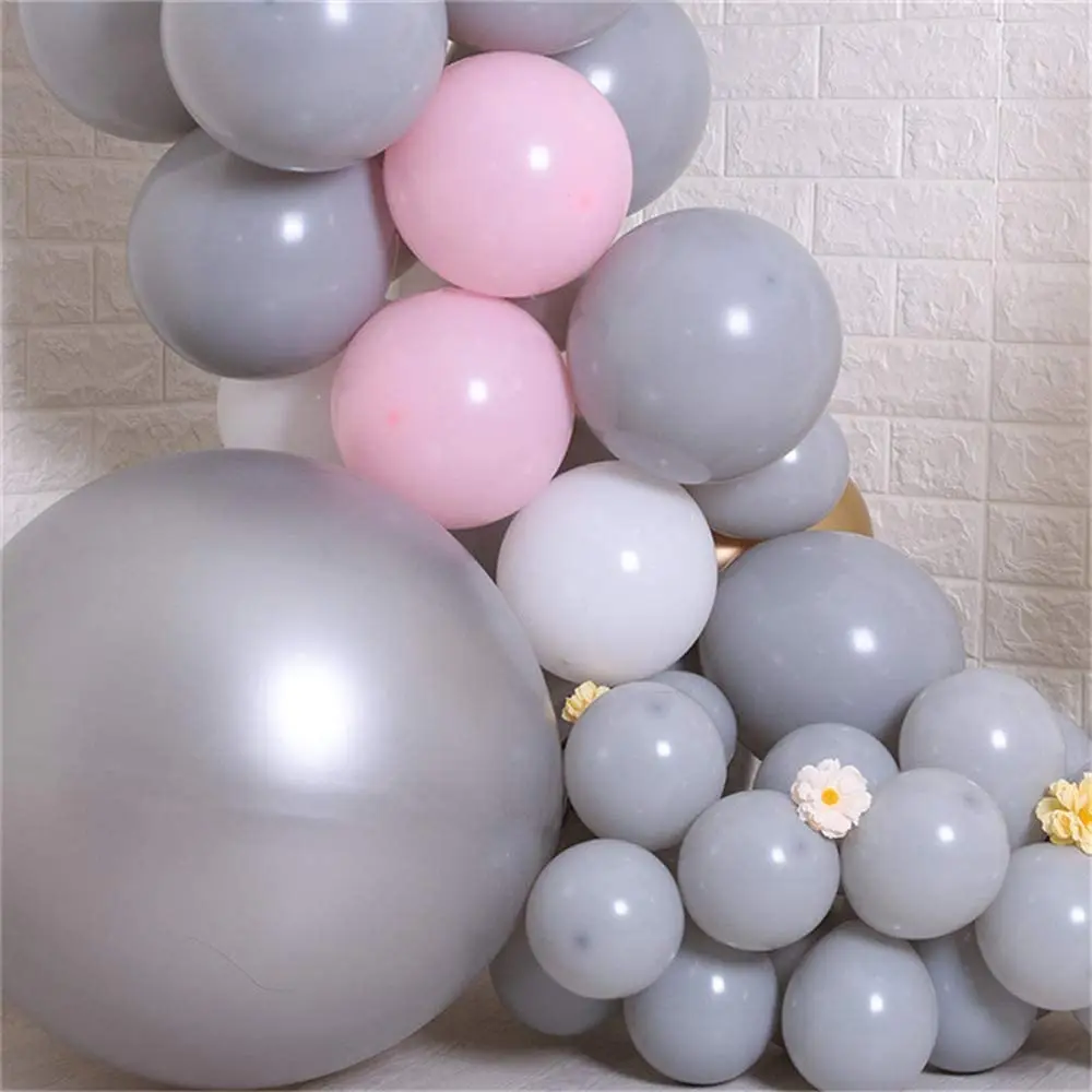 

(Gray) Macaron Party Decoration Pastel Colored Latex Balloons Birthday Wedding Engagement Anniversary Christmas