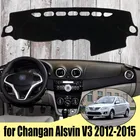 Правый руль высокое полиэфирное волокно анти-УФ приборной панели автомобиля крышка коврик для Changan Alsvin V3 2012-2015 Крышка