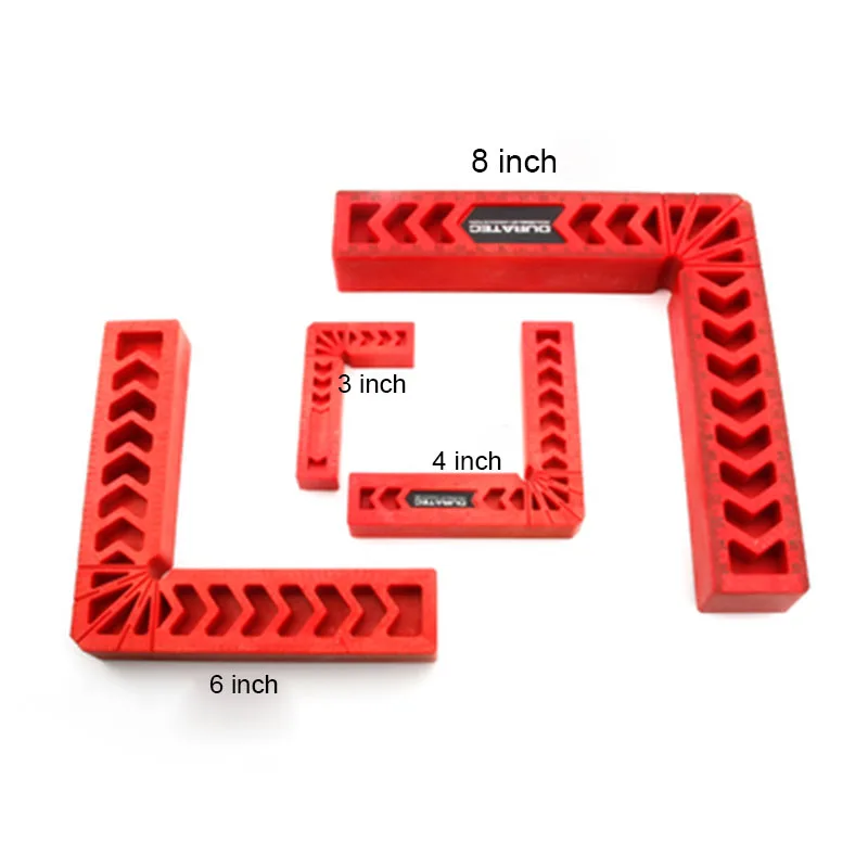 

DURATEC 3" 4" 6" 8" 90 Degree Right Angle Clamp L-Shaped Fixed Tool Locator Ruler Clamping Woodworking Tools Scribing Aid