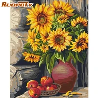 ruopoty 60x75cm oil painting by numbers for adults sunflower paint by numbers home decoration unique gift