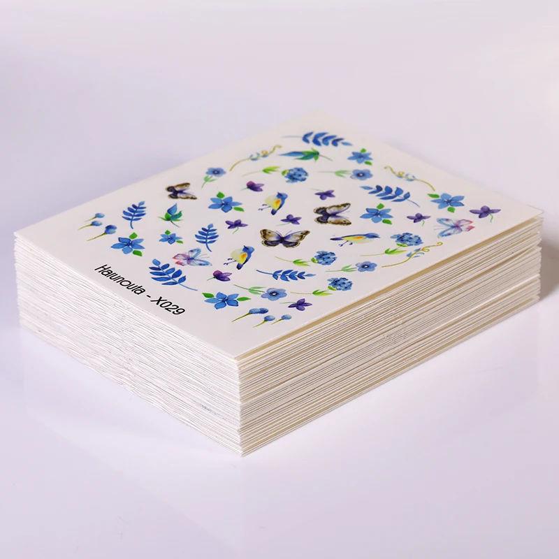 

1 Sheet Butterfly Water Decals Fruit Flower Leaves Nail Art Stickers Spring Summer Floral Transfer Slider Colorful Tip Paper