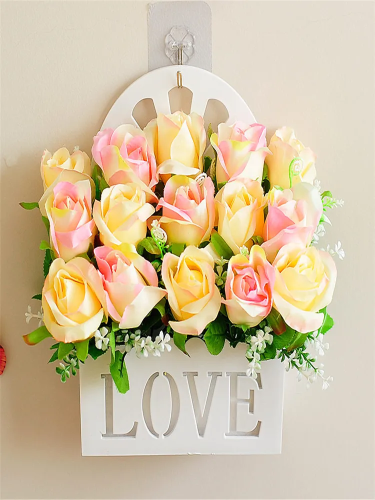 Искусственный цветок украшение настенная подвесная корзина свадебный стол