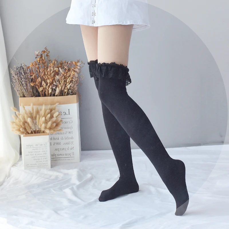 Высококачественные японские милые носки до колена в стиле &quotЛолита&quot кружевные